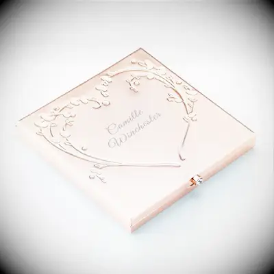 Personalized iron compact mirror