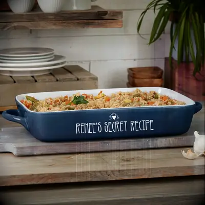 Customized casserole dish