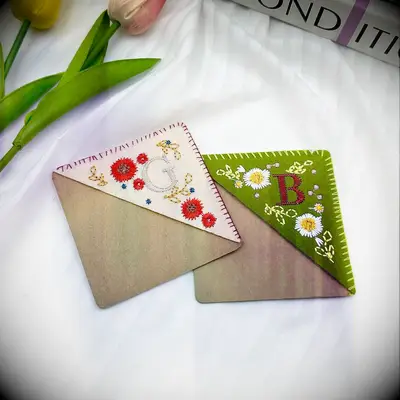 Embroidered bookmark