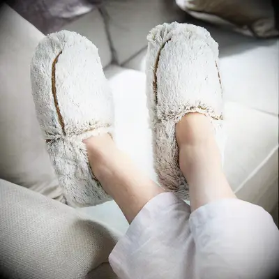 Soft and cozy faux fur slippers