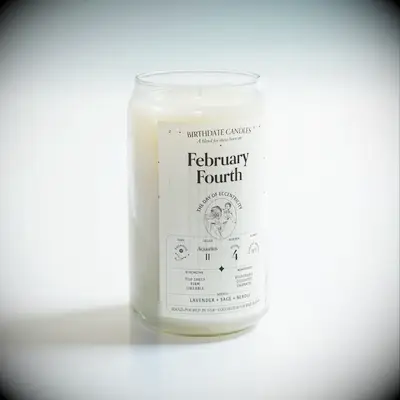 Personalized birthdate candle