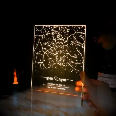 Star map light Valentine