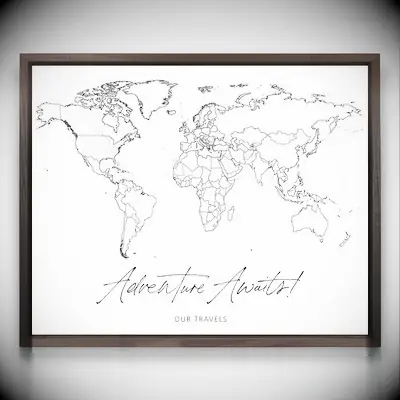 Personalized travel map Valentine
