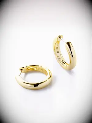 Chunky gold hoop earrings Valentine