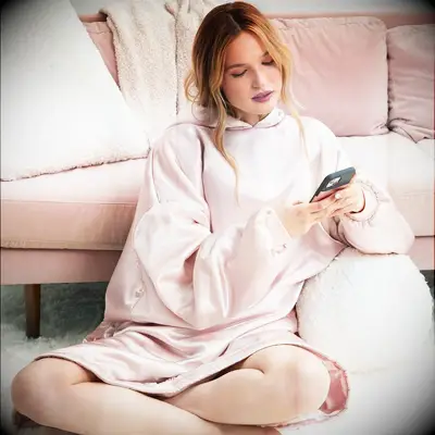 Satin lounge hoodie Valentine