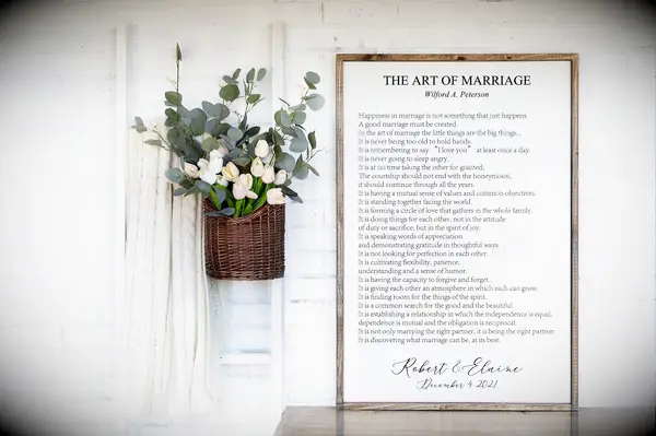 Art of Marriage Poetry for your friends