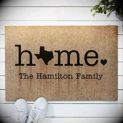 Customized doormat gift for your friends on their wedding day