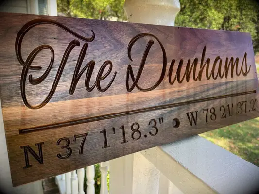 Wooden sign anniversary gift for friend