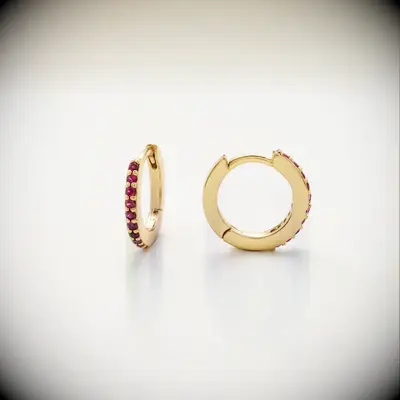 Gold birthstone hoop earrings sister-in-law gift