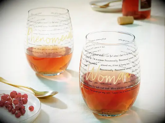 Phenomenal Woman stemless wine glasses sister-in-law gift