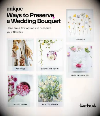unique ways to preserve a wedding bouquet 