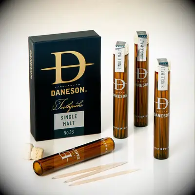 Scotch infused toothpicks