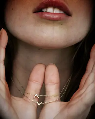 High and lows necklaces matching couple gift 