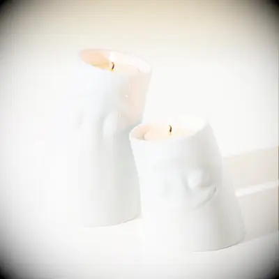 Snuggling candle holders matching couple gift