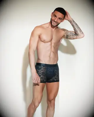 Black lace trunks sexy gift for him