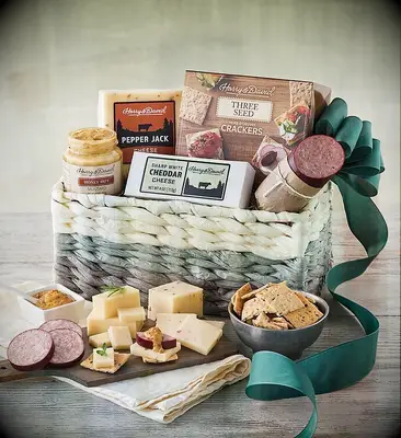 Cheese and crackers gift hamper