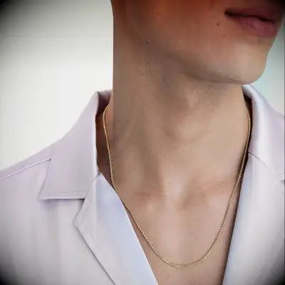 Gold box chain 14th anniversary gift