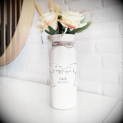Personalized elephant vase for anniversary 14th anniversary gift