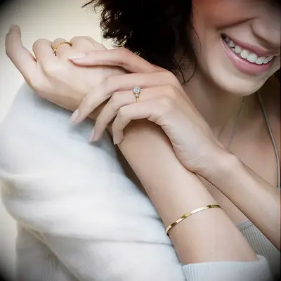 Gold Herringbone Bracelet from Brilliant Earth for your 14th wedding anniversary