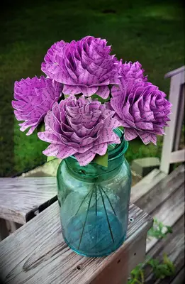 Custom song dahlia bouquet 14th anniversary gift