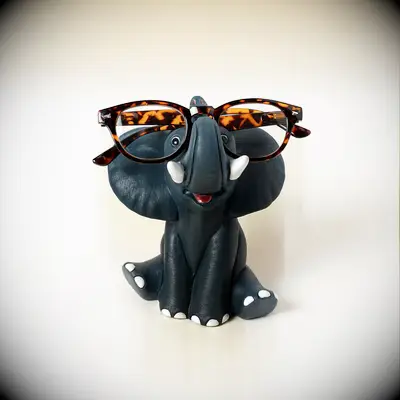 Ceramic elephant eyeglass holder 14th anniversary gift