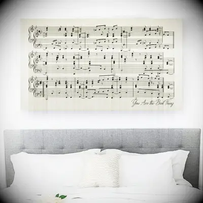 Ivory Canvas Song Art from Canvas Vows for your 14th wedding anniversary