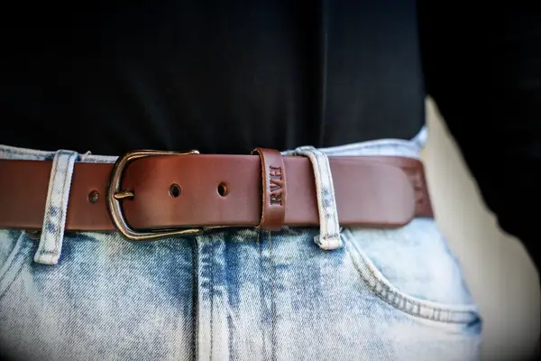 Personalized leather belt three year anniversary gift idea