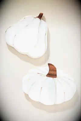 White pumpkin coasters