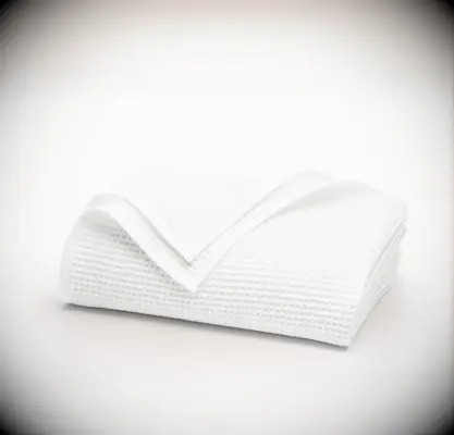 White waffle blanket