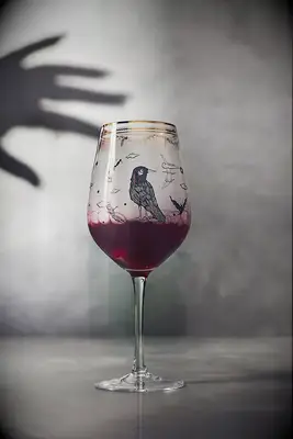 Spooky wine glass