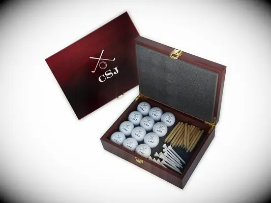 Personalized golf ball gift set for son on wedding day