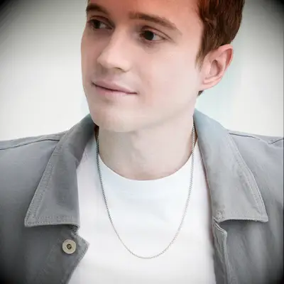 Round box chain necklace wedding gift for son