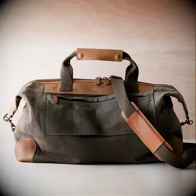 Elevated overnight bag gift idea for son. 