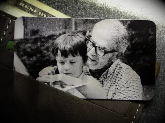 engraved wallet card wedding gift for son from mother and father