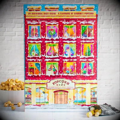Popcorn themed advent calendar