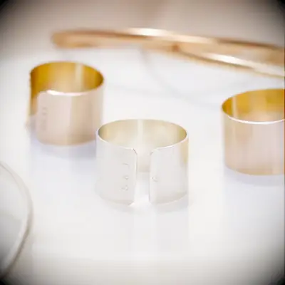 Personalized cigar band rings 