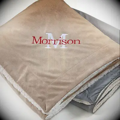 Personalized sherpa blanket