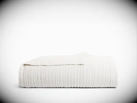 Linen bed blanket 12 year anniversary gift