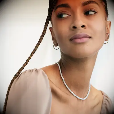 Mejuri pearl necklace 12 year anniversary gift