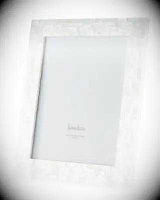 Mother-of-pearl picture frame for modern 12-year anniversary gift idea