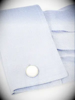 Mother-of-pearl cuff links 12-year anniversary modern gift for him