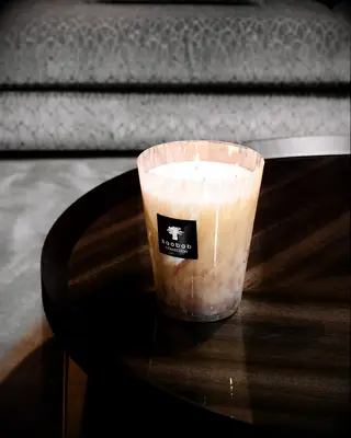 White pearl candle 12 year anniversary gift