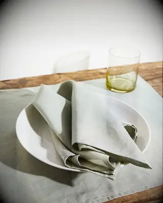 Linen placemat and napkin