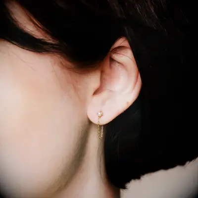 pearl chain earrings for the best anniversary gift