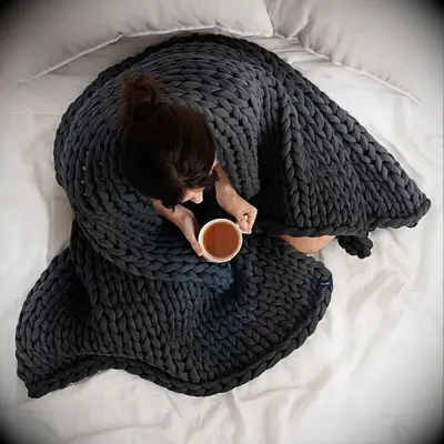 Weighted blanket from Bearaby