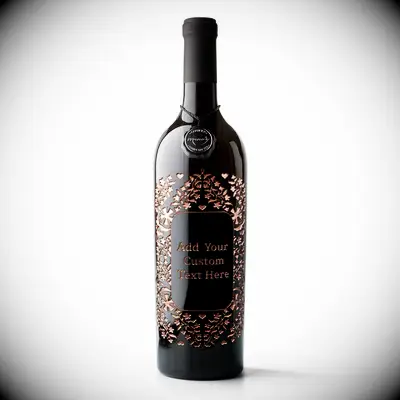 customized bottle of wine for your wedding anniversary