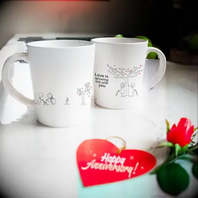 Love coffee mugs for your wife on her wedding anniversary
