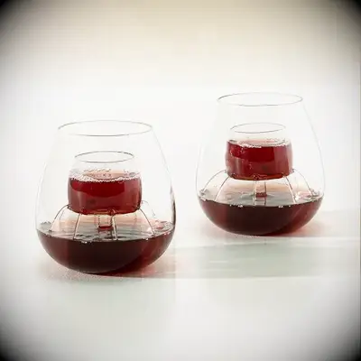Aerating wine glass set