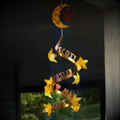 Personalized wind sculpture from Uncommon Goods
