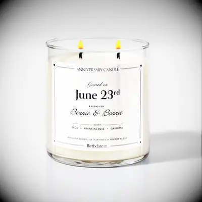 customized wedding anniversary candle for your wife